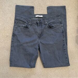 Joe's Jeans Charcoal Straight Leg Jeans with Logo Tag